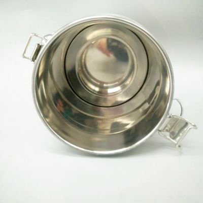 SS201 cubo de acero inoxidable de 5 litros con grueso de la tapa 0.8m m