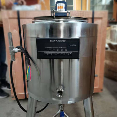 Pequeño grueso eléctrico del pasteurizador 1.5m m de la leche de la calefacción 300L