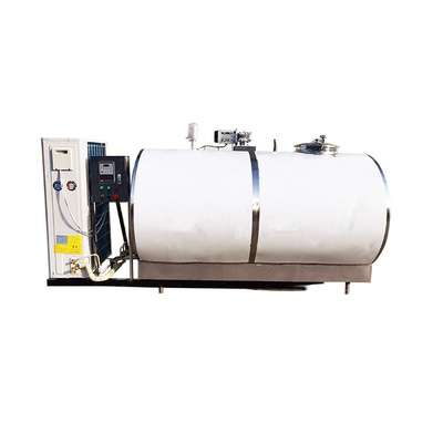 Tipo horizontal crudo del tanque 2000L del enfriamiento de la leche de la máquina de proceso de las instalaciones lecheras